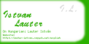 istvan lauter business card